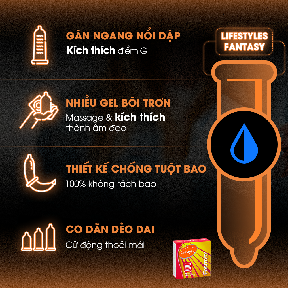 Combo 1 Hộp Bao Cao Su LifeStyles Fantasy 12 bao + 1 Hộp Bao Cao Su LifeStyles Zero 12 bao