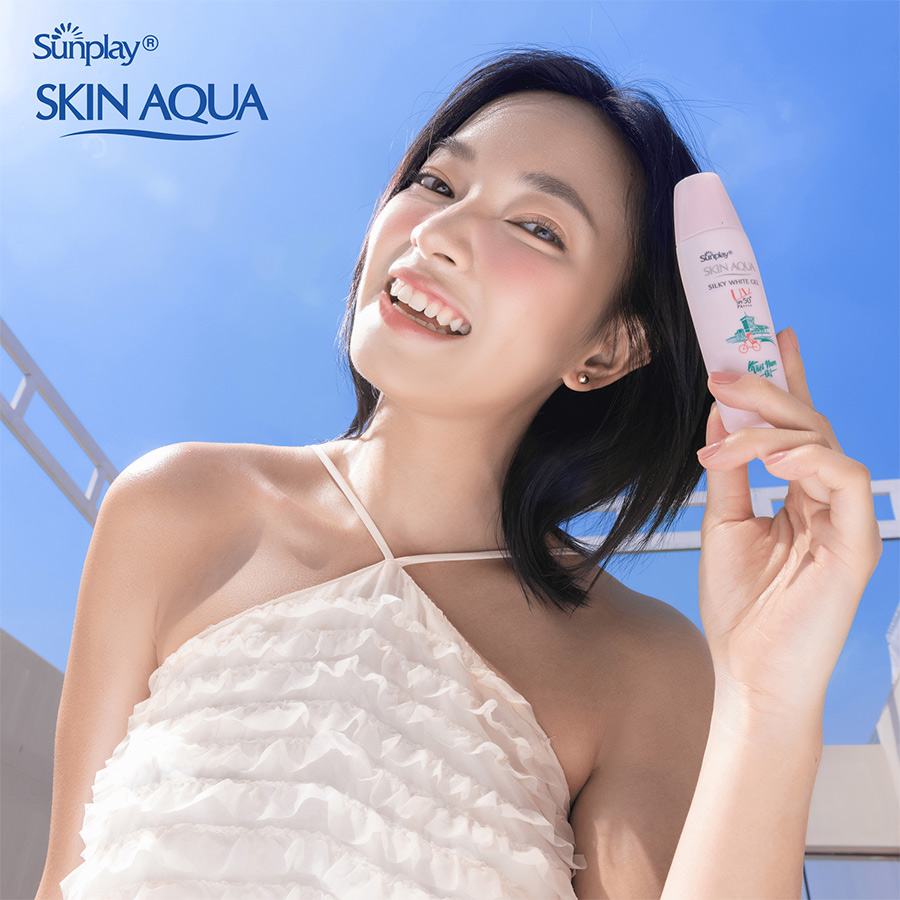 Gel chống nắng dưỡng da trắng mịn Sunplay Skin Aqua Silky White Gel Limited Edition SPF 50+ PA++++ (30g)