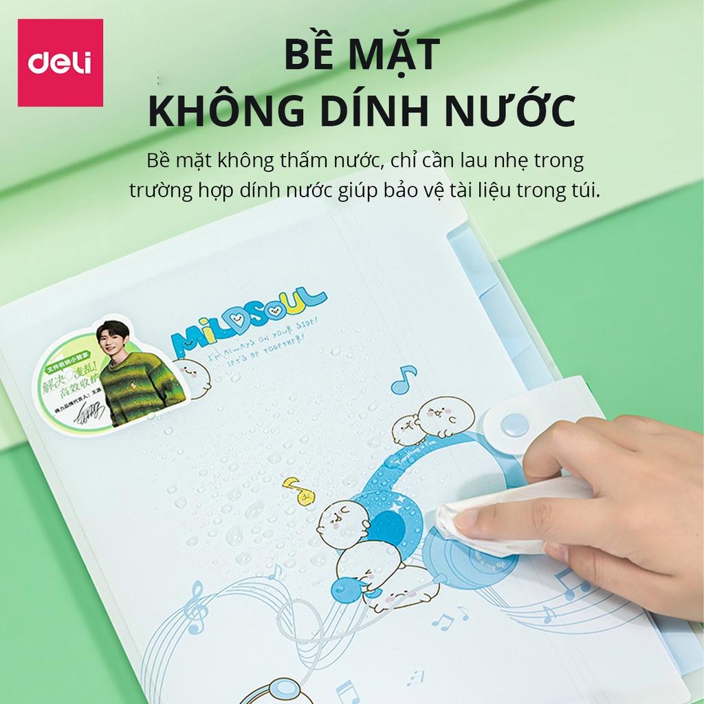 Cặp Tài Liệu File Lá Học Sinh A4 8 Ngăn Lưu Trữ Hồ Sơ Tài Liệu Chứng Từ Văn Phòng Deli - Phiên Bản Vương Nguyên YYDL - 72746