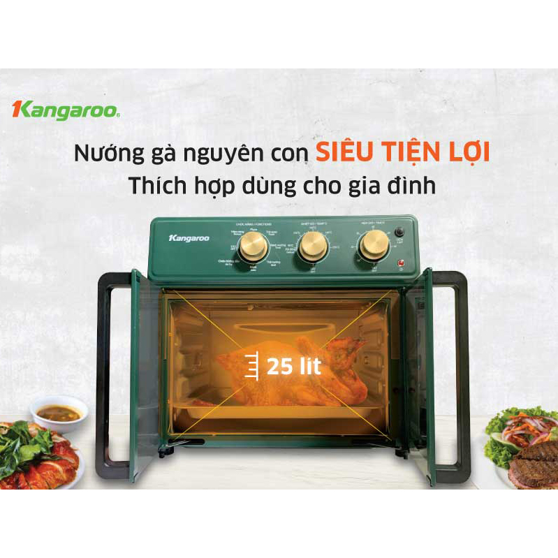 Lò chiên không dầu Kangaroo KG25AF2A 25 Lít - Hàng chính hãng