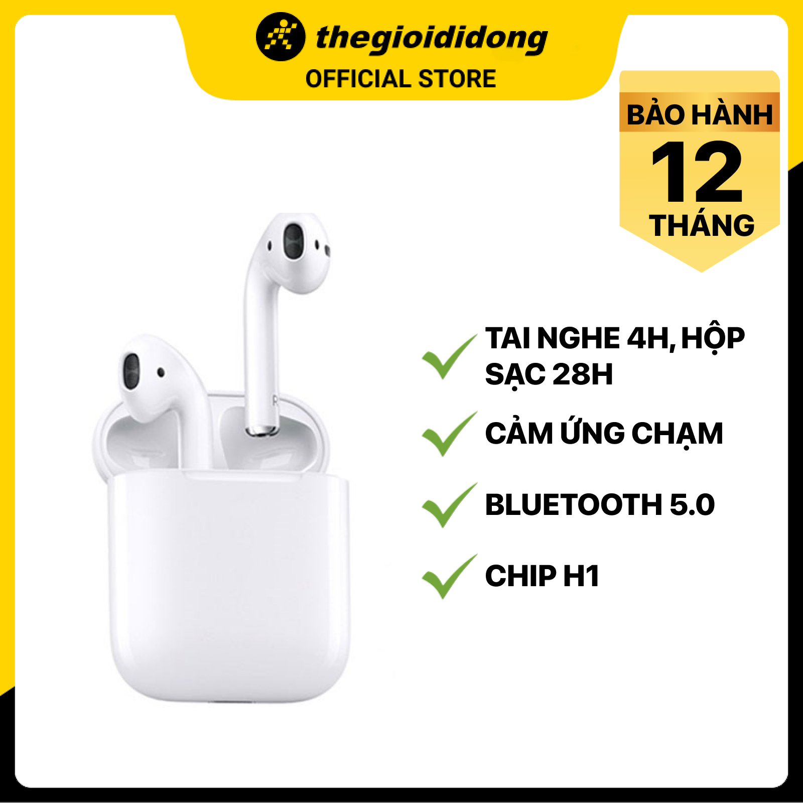 Tai nghe Bluetooth AirPods 2 Apple MV7N2-Hàng Chính Hãng VN/A-Trắng