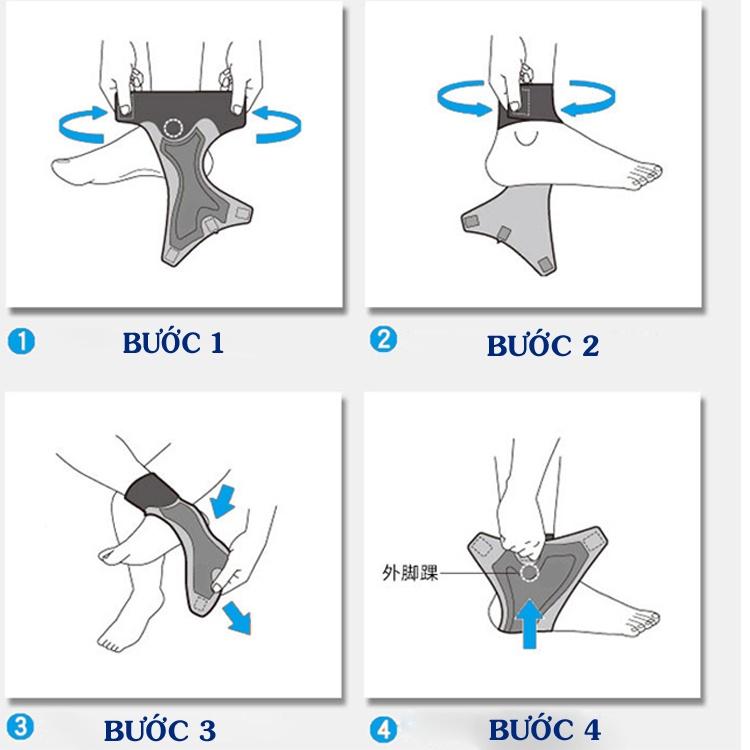 Quấn bảo vệ mắt cá chân chơi các môn thể thao KUNO SPORT