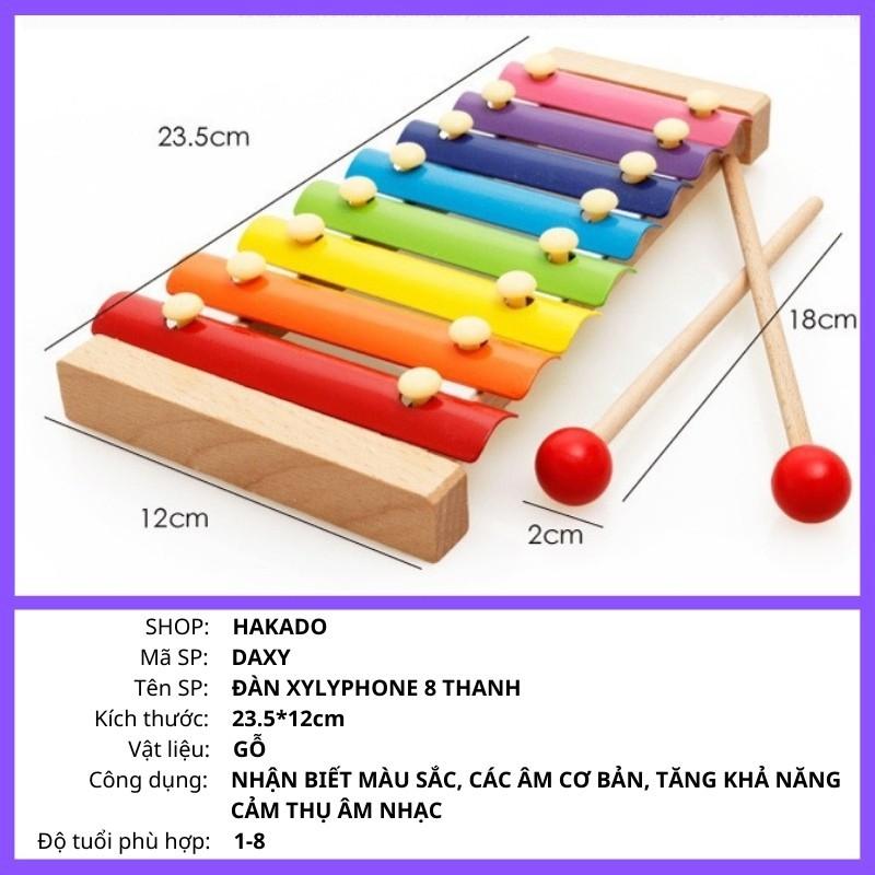 Đàn Xylophone Đàn gõ 8 thanh Đàn mộc cầm phát triển khả năng thính giác