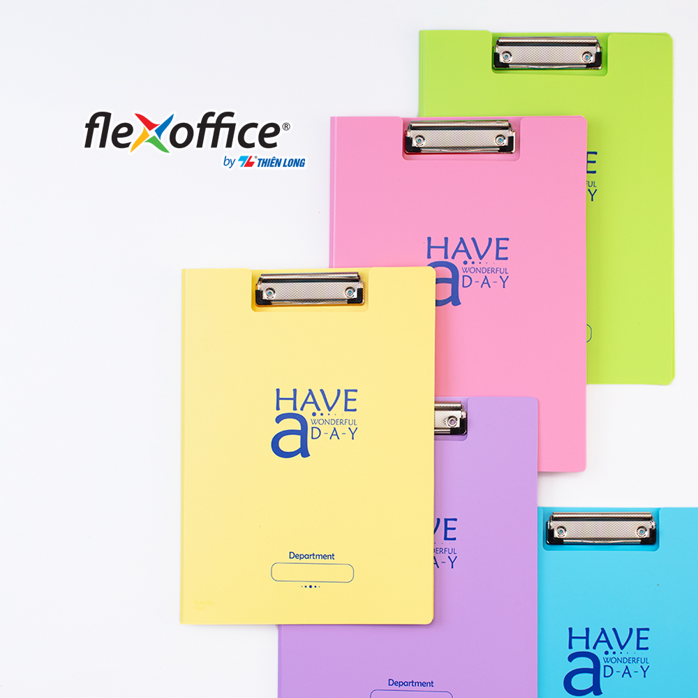 Bìa trình ký kép màu Pastel nhựa PP Thiên Long Flexoffice FO-CB03