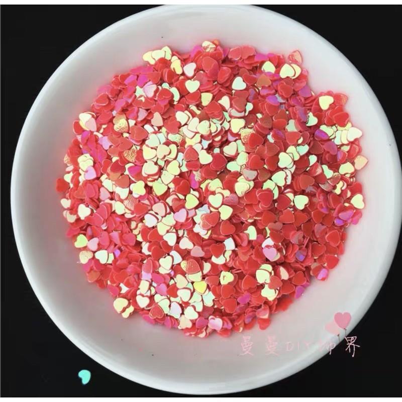Hộp 30G Kim Tuyến Sequins Hình Trái Tim Đỏ - Trường Thịnh Sài Gòn