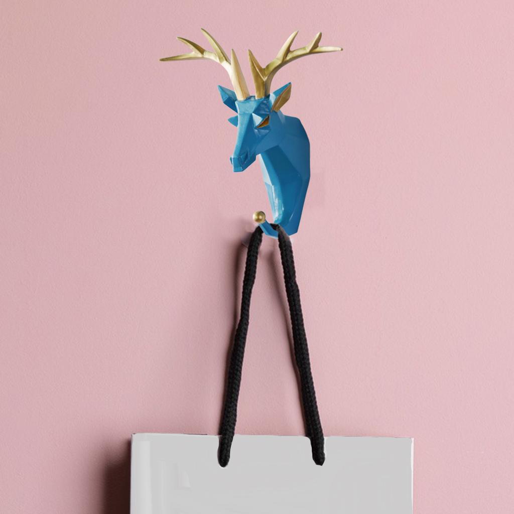 Animal Head Key Hanger Holder Storage Wall Hook Organizer Mount Home Decor Deer