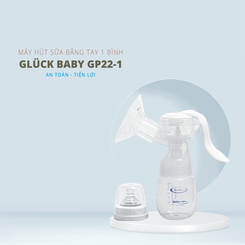 Máy hút sữa bằng tay GP22 kèm bình đựng và núm ti cho bé Gluck Official