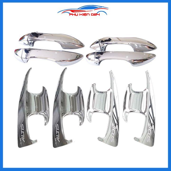 Ốp tay nắm hõm cửa mạ crom Altis 2008-2013, 2014-2018 sáng bóng chống trầy bảo vệ cửa xe ô tô