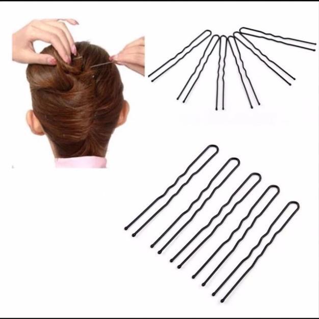 Trâm cài tóc chữ U túi 20 chiếc chất liệu hợp kim