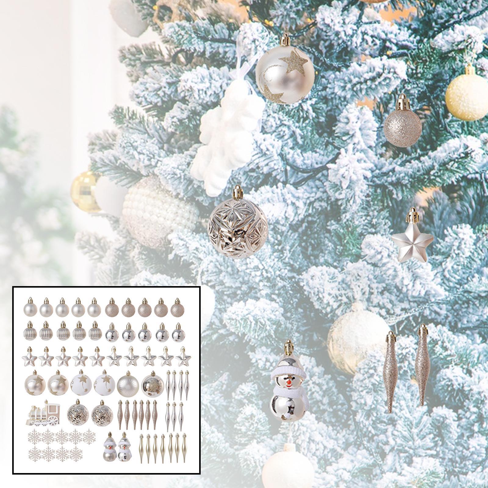 70 Pieces Christmas Ball Ornaments for Festive Photo Prop Party Supplies