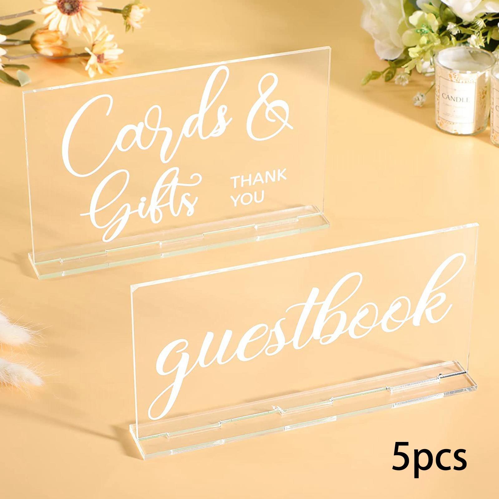 5Pcs Acrylic Place Cards Stand Table Numbers for Wedding Dinner Decoration