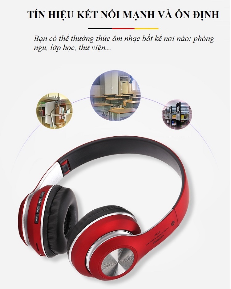 Tai Nghe bluetooth Hỗ Trợ Thẻ Nhớ, Đài FM,