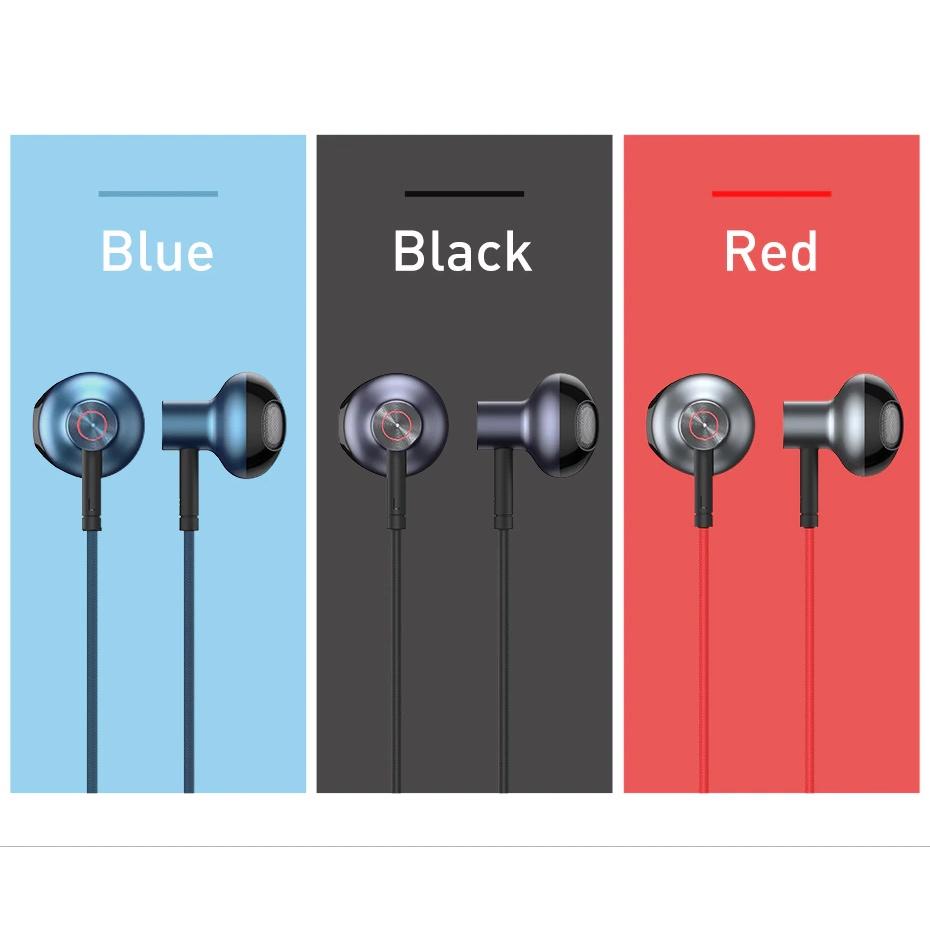 Tai nghe AUX 3.5mm Baseus Encok H19 Wired Earphone (6D surround, Deep Bass, with ECM Microphone for HD Calling) - Hàng Chính Hãng