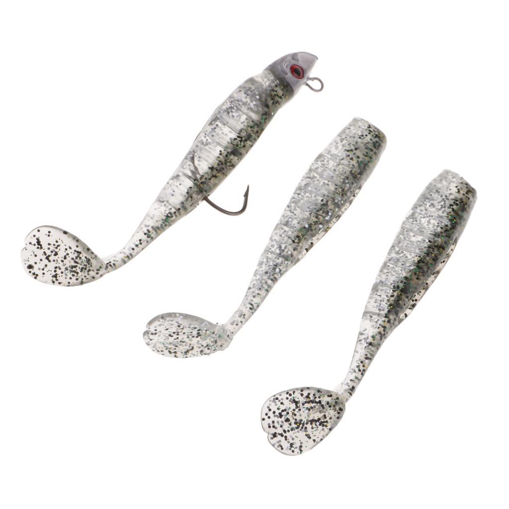 Lead Jig Head Bait Lure Artificial Soft Lure Bait Crankbait with Barbed Hook