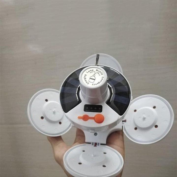 Bóng đèn led tích điện, năng lượng mặt trời hình 4 Cánh Hoa có thể đóng mở