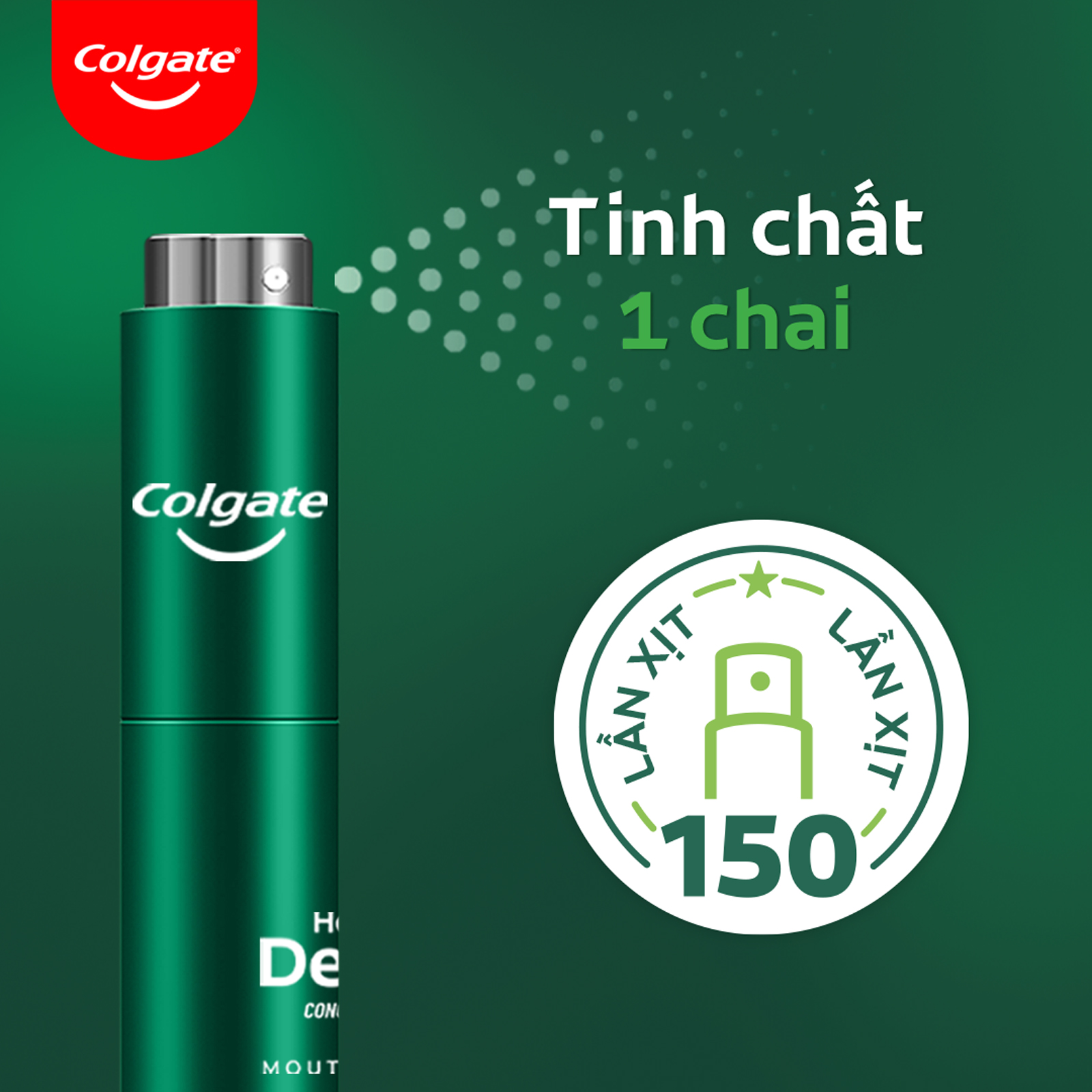 Chai xịt thơm miệng Colgate Herbal Detox từ tinh chất thảo mộc 9ml