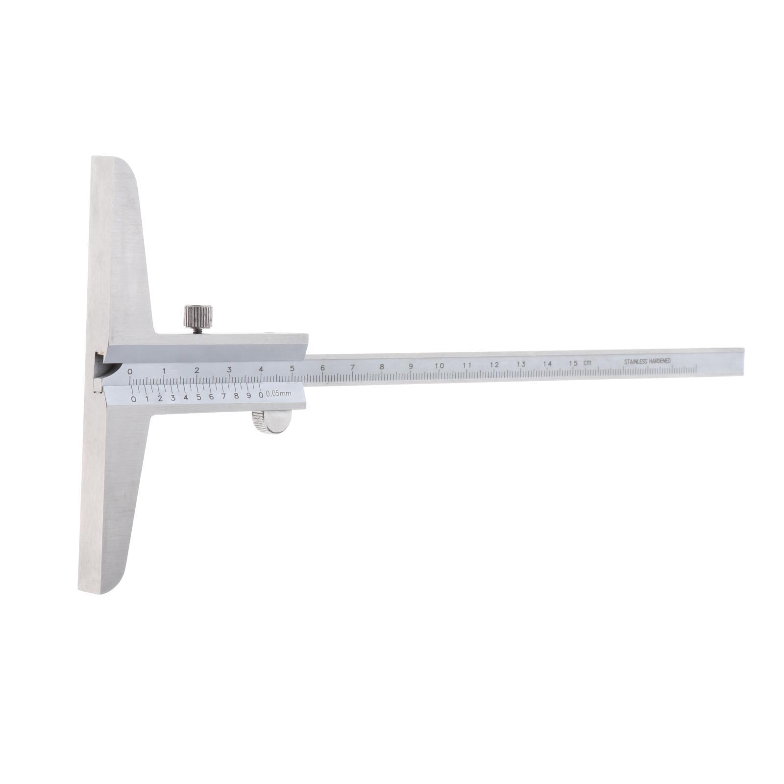 Stainless Steel Vernier Depth Gauge Gage Vernier Caliper 150mm 200mm 300mm