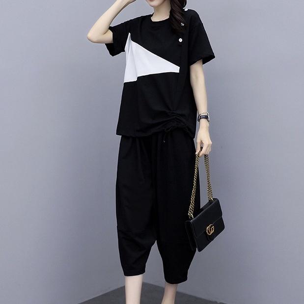 Đồ bộ nữ mặc nhà tay ngắn, chất liệu Cotton co giãn, Set bộ đi chơi nữ, trẻ trung, phá cách, NeSa Shop
