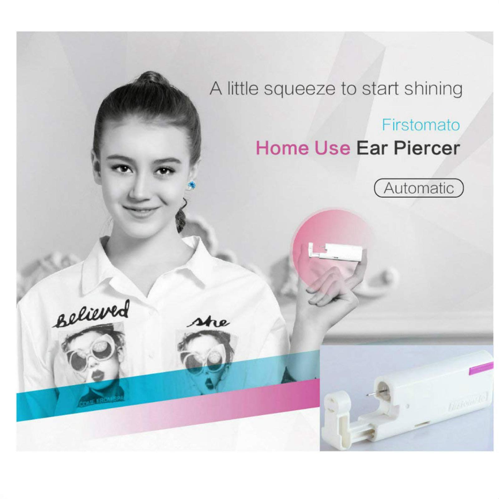 Self Nose Piercing Gun Earring Ear Stud Gun Kit Sterile NoPain Tool