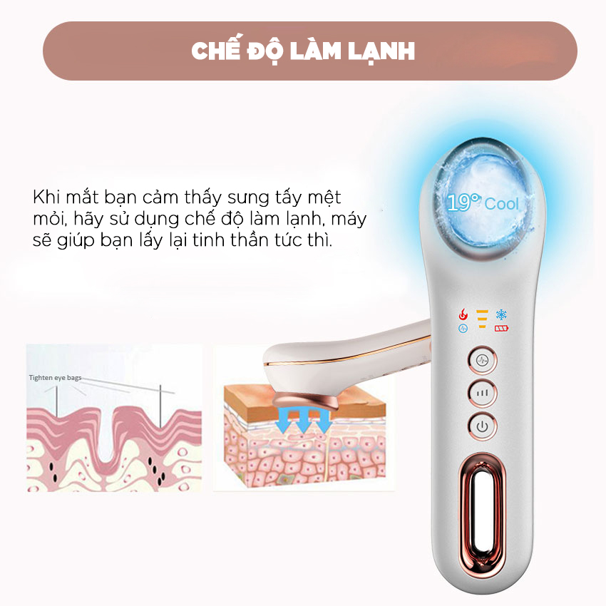 Máy Massage Mắt Nóng Lạnh MSY-E001, Mát Xa Thâm Quầng, Nếp Nhăn, Bọng Mắt