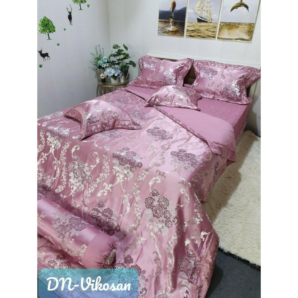 Set 5 Món Chăn Ga Gấm Nhập Khẩu Siêu Mịn