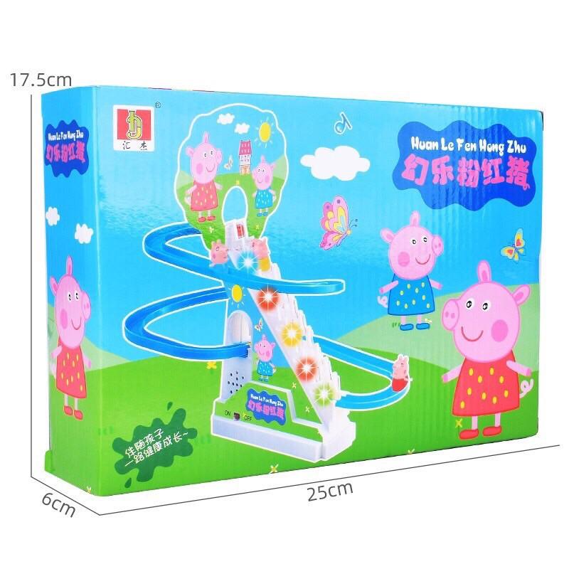 ĐỒ CHƠI LỢN PEPPA LEO CẦU THÁNG CÓ NHẠC- HEO LEO THANG