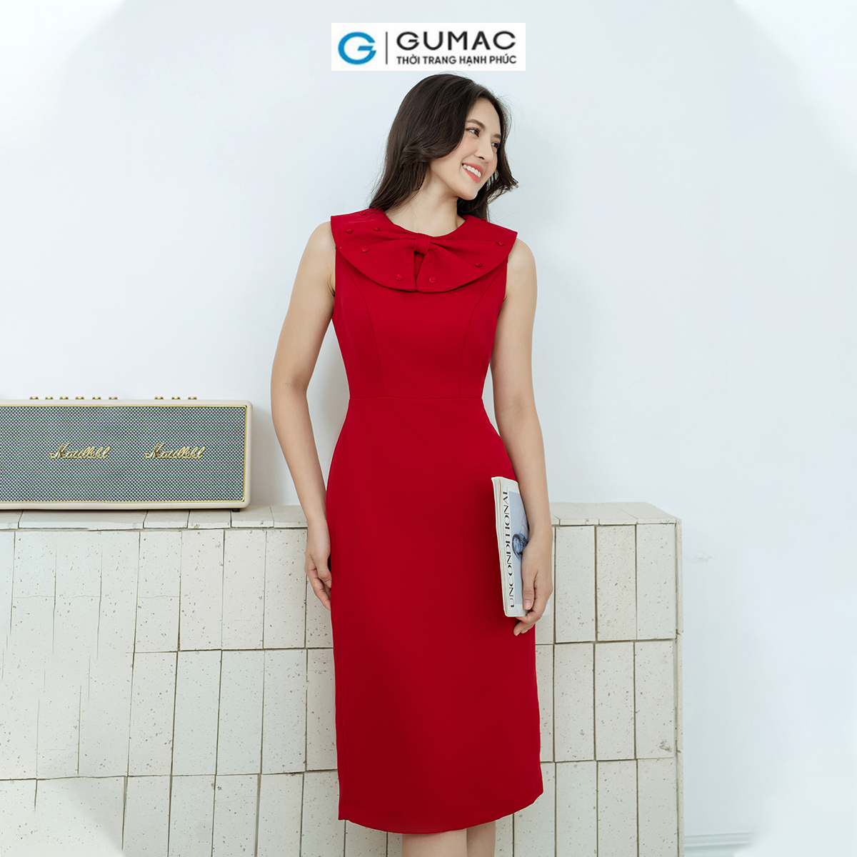 Đầm bút chì bâu kiểu GUMAC DD08032