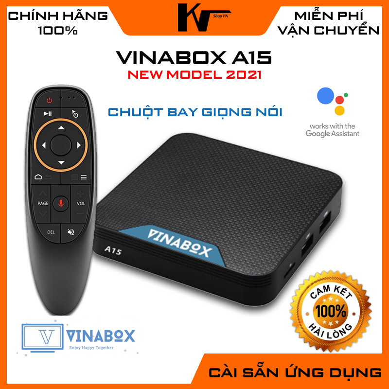 Android TV Box Vinabox A15, xem truyền hình bản quyền miễn phí, hệ điều hành Android TV