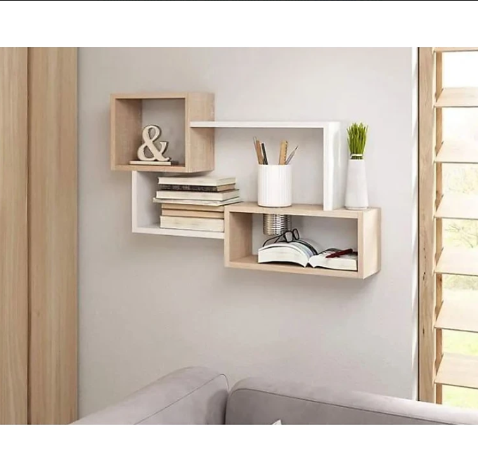 Kệ Gỗ Trang Trí Treo Tường Đơn Giản Mà Đẹp Tundo CTKT415 KT 87x54x18cm