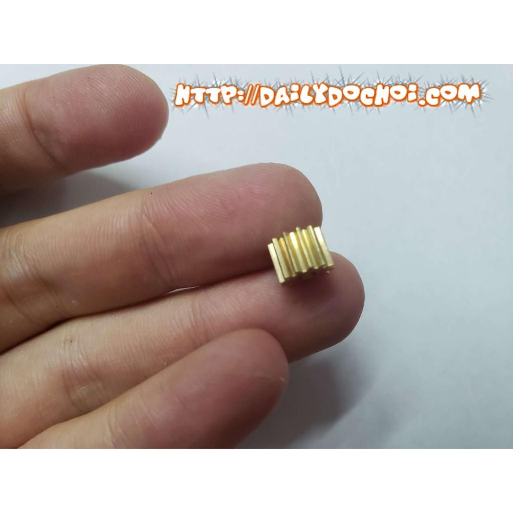 Bánh răng đồng 12 răng lỗ trục 2.3mm dùng để nối trục động cơ