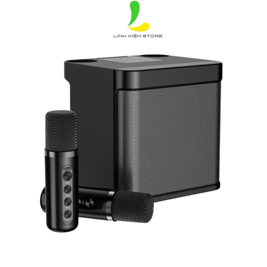 Loa Bluetooth Karaoke Su-Yosd YS203 - Loa xách tay mini chất liệu nhựa cao cấp, công suất 35W kèm 2 micro không dây - Hàng nhập khẩu