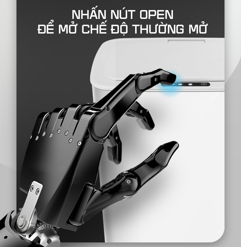 Thùng Đựng Rác Thông Minh Cảm Biến Hồng Ngoại Dùng Cho Phòng Ngủ, Phòng Tắm, Nhà Bếp 12L - Hàng Nhập Khẩu