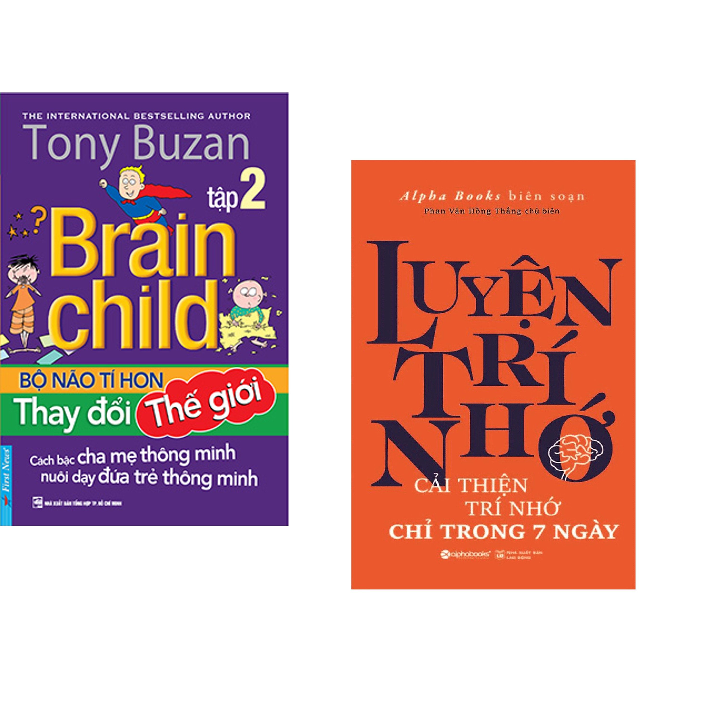 Combo 2 cuốn sách: Tony Buzan - Bộ Não Tí Hon Thay Đổi Thế Giới + Luyện Trí Nhớ