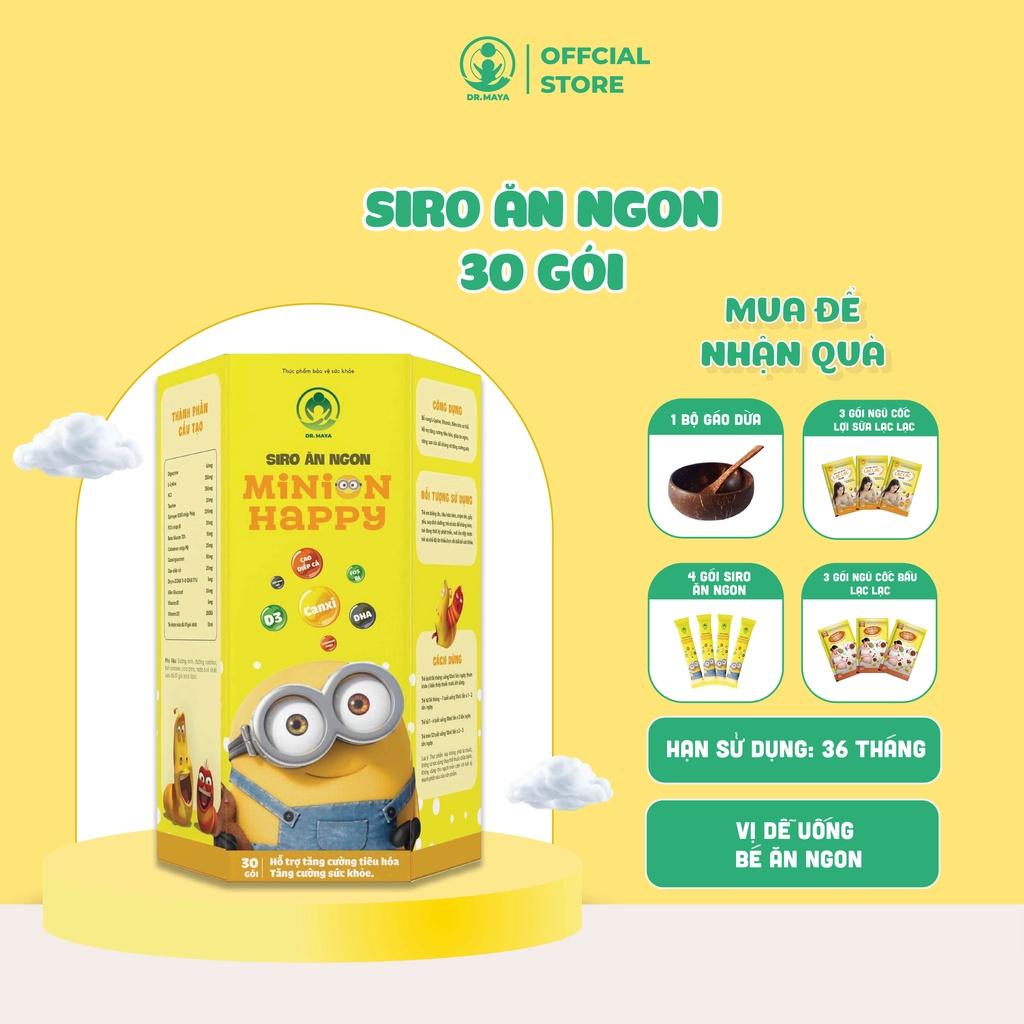 Siro ăn ngon MINION HAPPY DR.MAYA 30 Gói hỗ trợ bé ham ăn, tiêu hóa tốt, chống suy dinh dưỡng