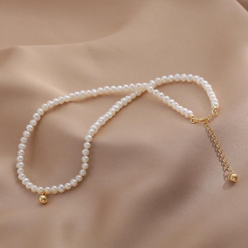 Vòng Cổ Hạt Nhỏ Size 4-5ly, Dây Chuyền Ngọc Trai Nước Ngọt Tự Nhiên Sang Trọng Trẻ Trung - Trường Thịnh Ngọc Trai