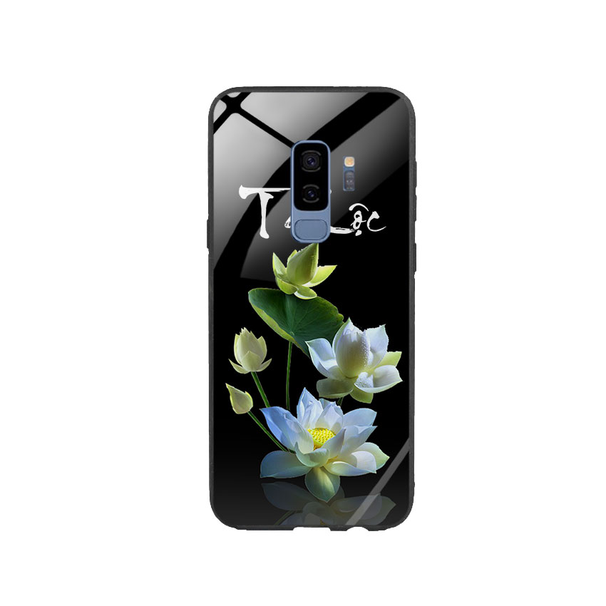 Ốp Lưng Kính Cường Lực cho điện thoại Samsung Galaxy S9 Plus - Lotus 04