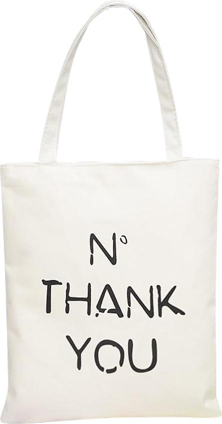 Túi Tote Vải Canvas "No Thank You" T026-B
