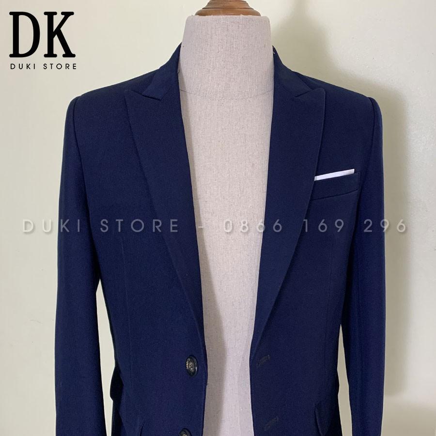 Bộ vest nam màu xanh than đẹp - DUKI STORE