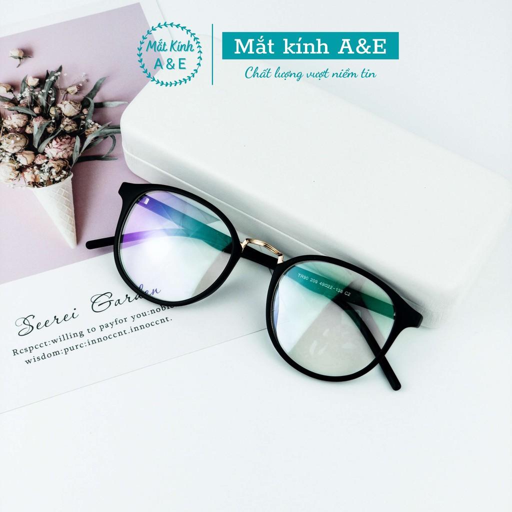 Gọng kính cận nữ A&amp;Eeyewear mắt kính tròn chất liệu nhựa dẻo 209 A&amp;Eeyewear