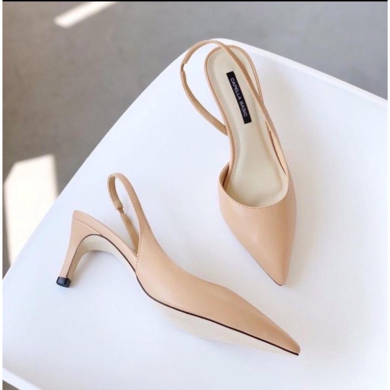 Giày sandal cao gót bít mũi gót nhọn thiết kế sinh xắn mã G39