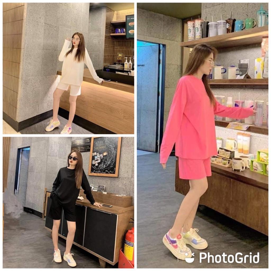 SET BỘ THỜI TRANG QUẦN NGỐ KÈM ÁO DÀI TAY