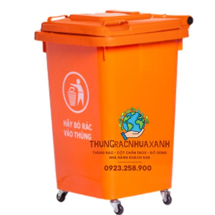 *SALE UP TO 20% * THÙNG RÁC CÔNG CỌNG, THÙNG RÁC XANH 60L - 4 BÁNH XE