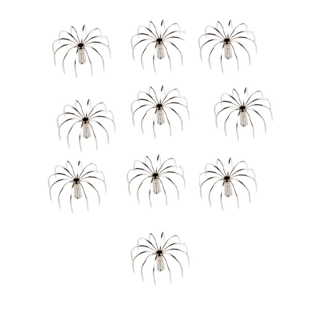 10pcs Stainless Steel Squid Hook Hook Simulation 2.8cm