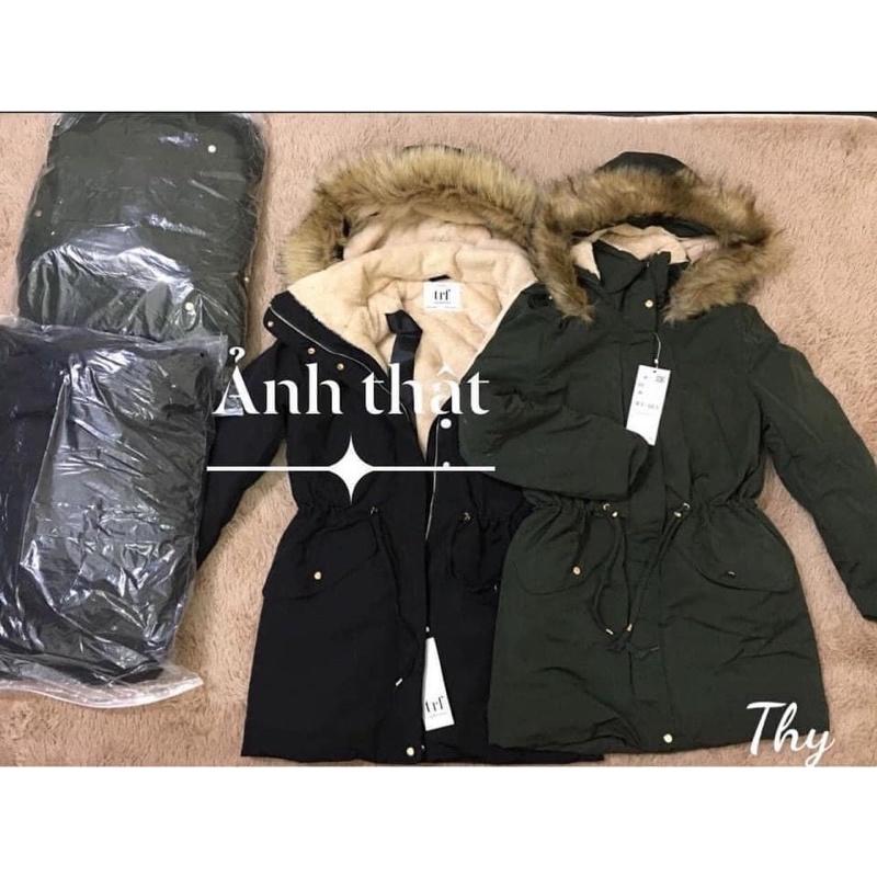 Hot hit áo khoác parka 2 màu đen/rêu cho nữ