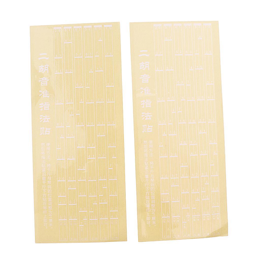 Note Position Chart Sticker Protectors Decal Sticker for Erhu Players