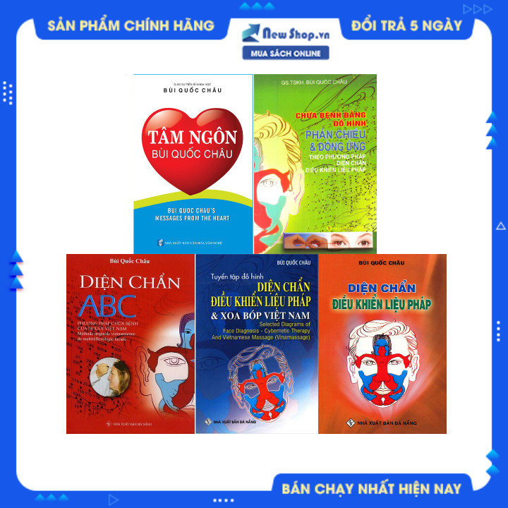 Combo 5 Cuốn: Tâm Ngôn Bùi Quốc Châu + Chữa Bệnh Bằng Đồ Hình Phản Chiếu Và Đồng Ứng + Diện Chẩn ABC + Tuyển Tập Đồ Hình Diện Chẩn Điều Khiển Liệu Pháp Và Xoa Bóp Việt Nam + Diện Chẩn Điều Khiển Liệu Pháp