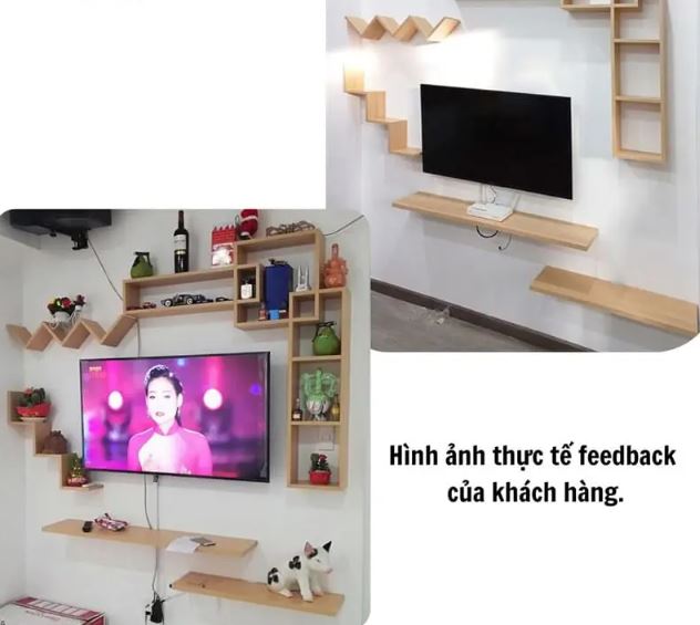 Kệ Tivi Treo Tường Phòng Khách Hiện Đại Juno Sofa CTBST68 KT 117x15x116 cm