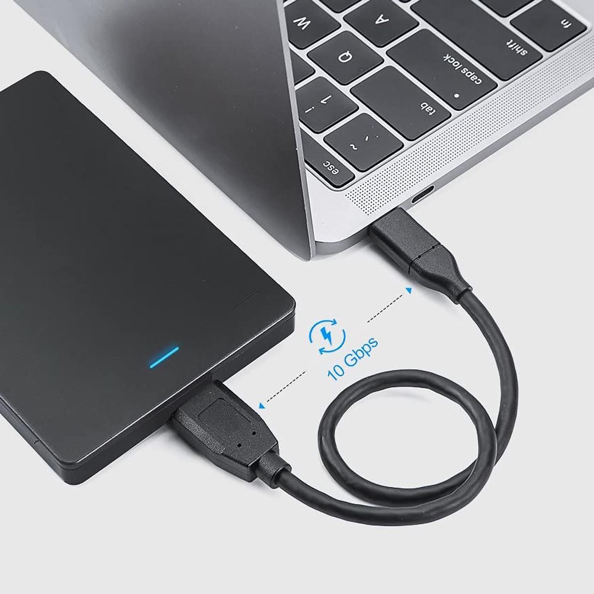 Cáp USB 3.1 Type C Sang Usb 3.0 Micro B 0.5m Vinetteam Dành Cho Ổ Cứng Di Động Kết Nối Macbook - Hàng Chính Hãng