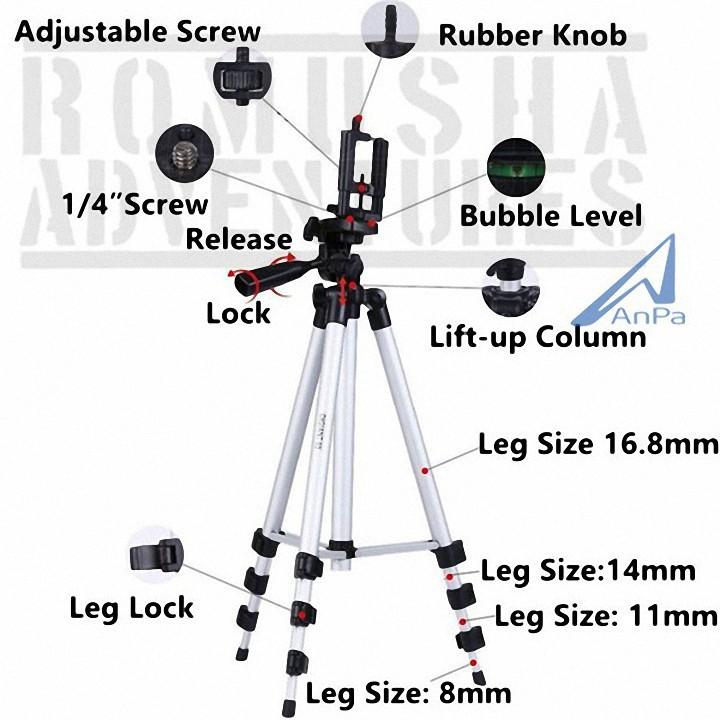 Chân Máy Ảnh Và Điện Thoại Tripod 3110 Gọn Nhẹ Bền |Dũng 1