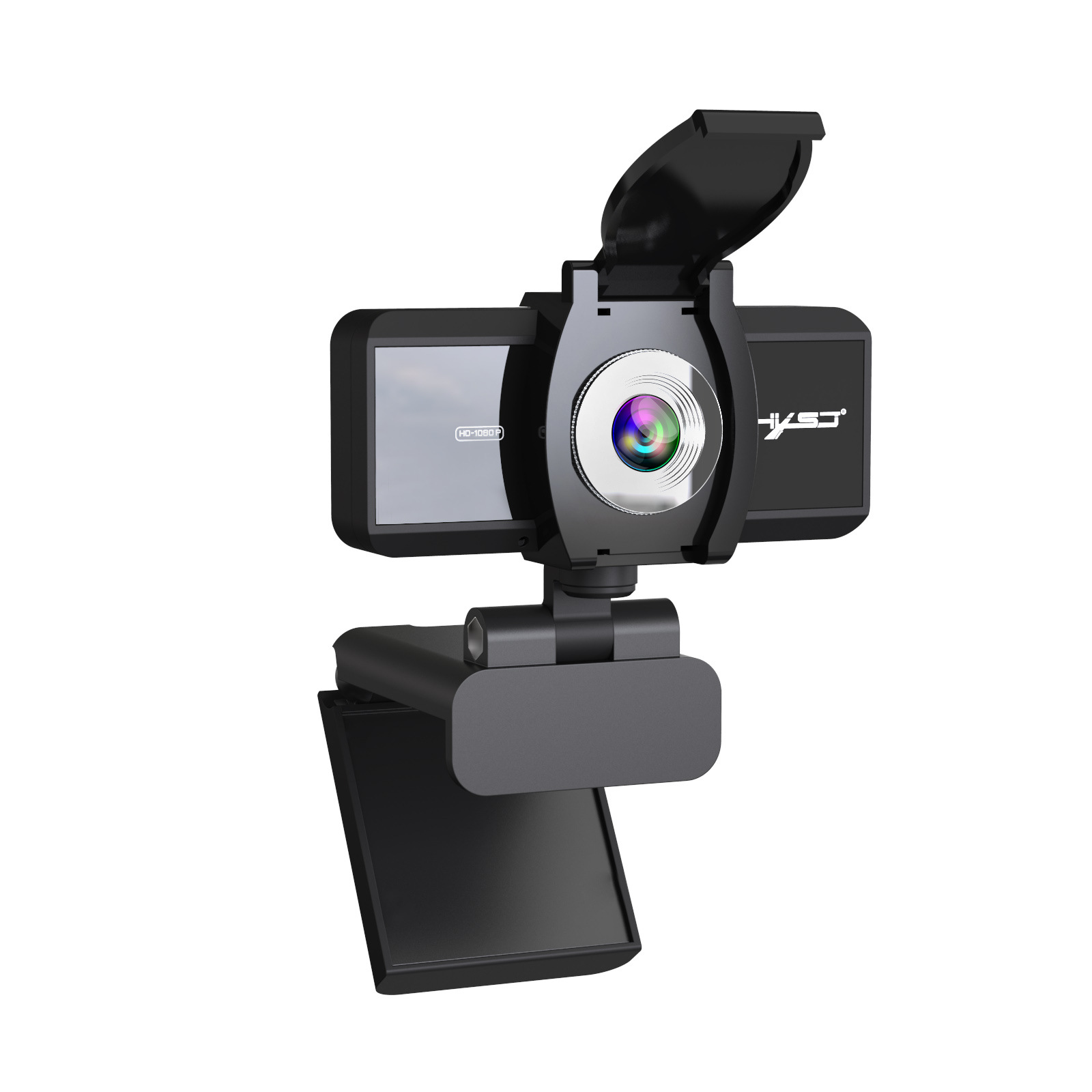 Webcam HXSJ S4 HD 1080P USB3.0 2.0 Có Thể Điều Chỉnh 360° Kèm Mic Cho Cuộc Gọi Video - Hàng Chính Hãng